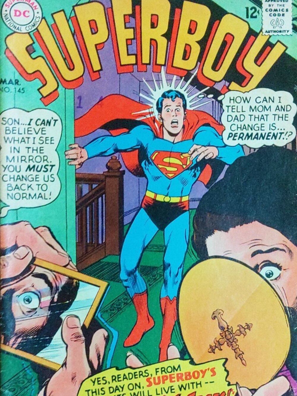 Vintage Copy of Superboy Issue #145 Published in 1968